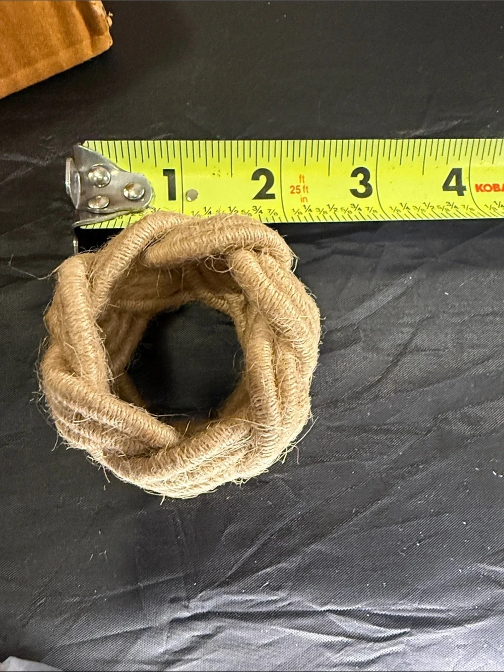 Decorative Knotted Rope Napkin Rings - Beige (Set of 12)